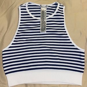 Zara stripped crop top